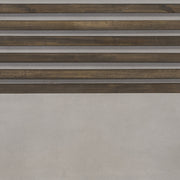 Delaware Modern Concrete & Acacia Rectangular Coffee Table — view 5