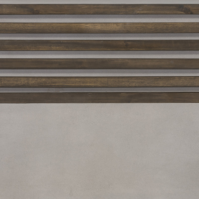 Delaware Modern Concrete & Acacia Rectangular Coffee Table — view 5