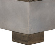 Delaware Modern Concrete & Acacia Square Coffee Table — view 2