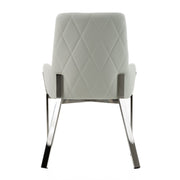 Robin Modern White Bonded Leather Dining Chair — view 4