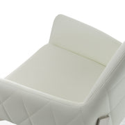 Robin Modern White Bonded Leather Dining Chair — view 5