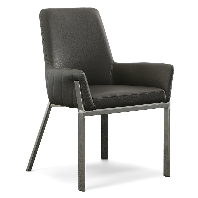 Robin Modern Grey Bonded Leather Dining Chair — view 2