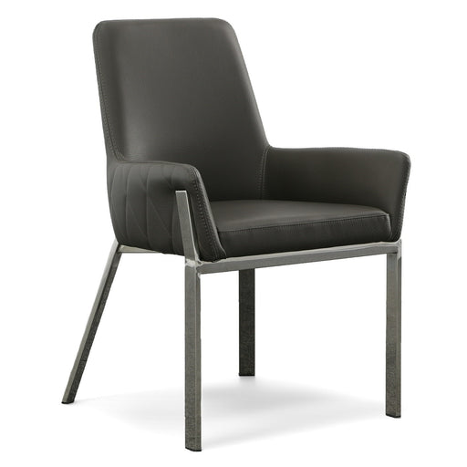 Robin Modern Grey Bonded Leather Dining Chair — view 2