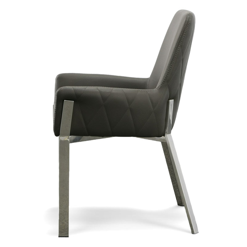 Robin Modern Grey Bonded Leather Dining Chair — view 4