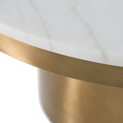Rocky - Glam White & Gold Coffee Table — view 3