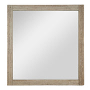 Roma - Modern Faux Travertine + Gold Mirror — view 3