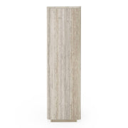 Roma - Modern Faux Travertine + Gold Bookcase — view 3