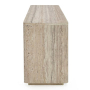 Roma - Modern Faux Travertine + Gold File Cabinet — view 3