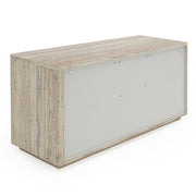 Roma - Modern Faux Travertine + Gold File Cabinet — view 4