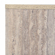 Roma - Modern Faux Travertine Square Coffee Table — view 4