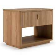 Harris + Roma - Modern Off-White Fabric + Oak 4-Piece Bedroom Set — view 3