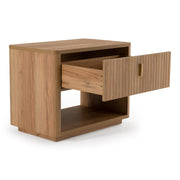 Roma - Modern Oak + Gold Nightstand — view 4