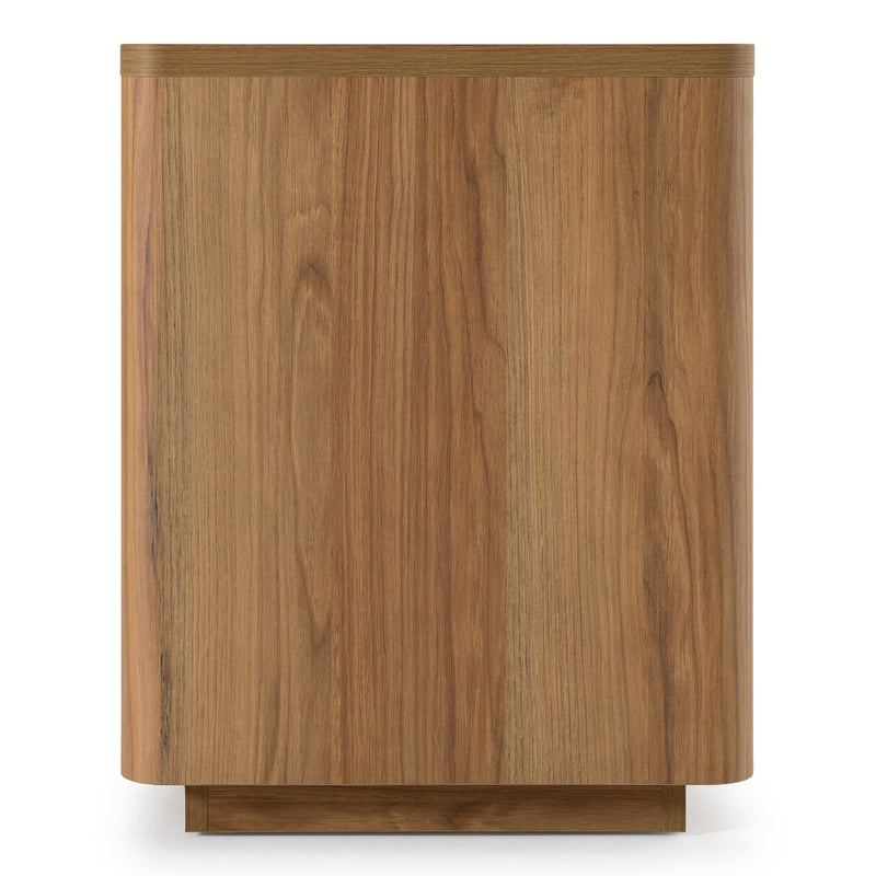 Roma - Modern Oak + Gold Nightstand — view 2