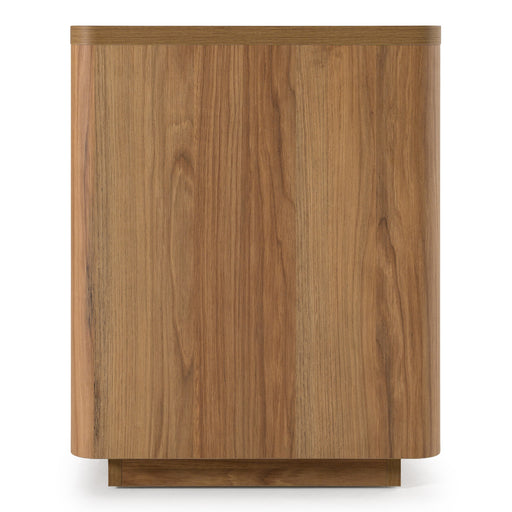 Roma - Modern Oak + Gold Nightstand — view 2