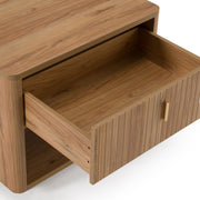 Roma - Modern Oak + Gold Nightstand — view 5
