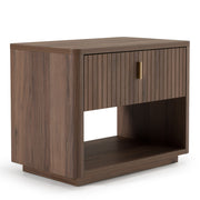 Daystar + Roma - Modern Dark Brown Velvet + Walnut 4-Piece Bedroom Set — view 3