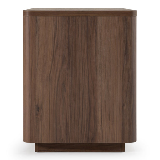 Roma - Modern Walnut + Gold Nightstand — view 2