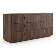 Emilio + Roma - Modern Beige Fabric + Walnut 4-Piece Bedroom Set — view 4
