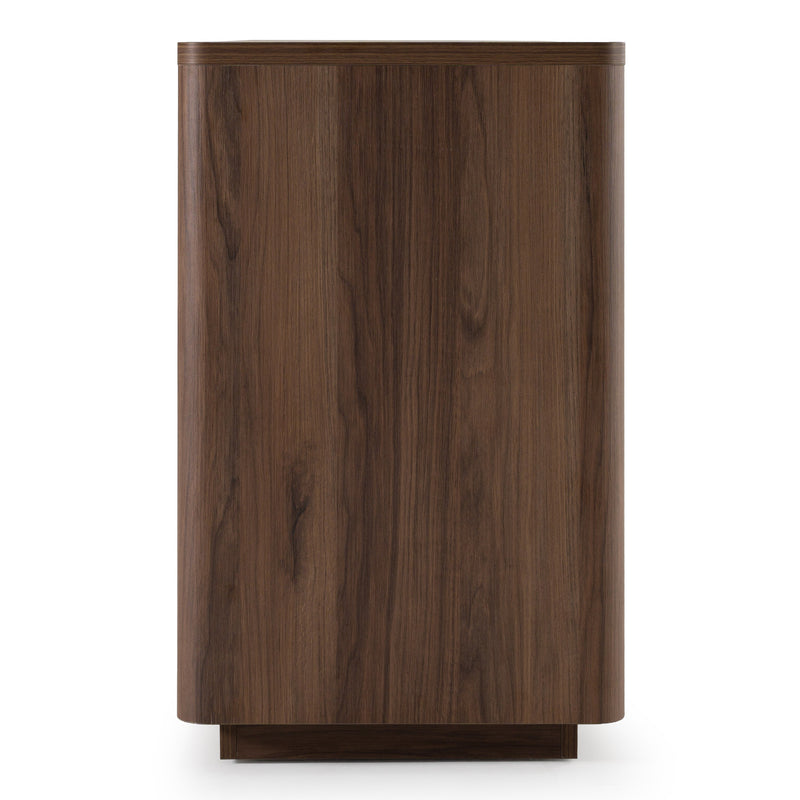 Roma - Modern Walnut + Gold Dresser — view 2