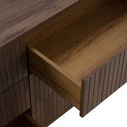 Roma - Modern Walnut + Gold Dresser — view 5