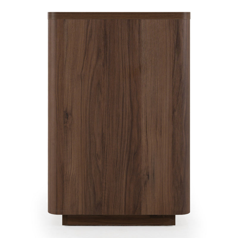 Roma - Modern Walnut + Gold File Cabinet — view 2