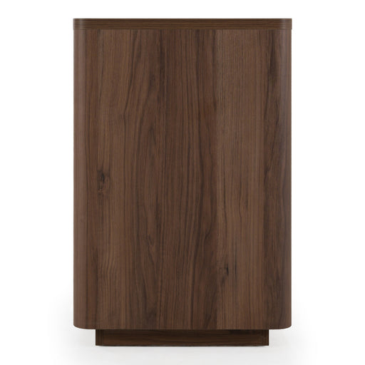 Roma - Modern Walnut + Gold File Cabinet — view 2