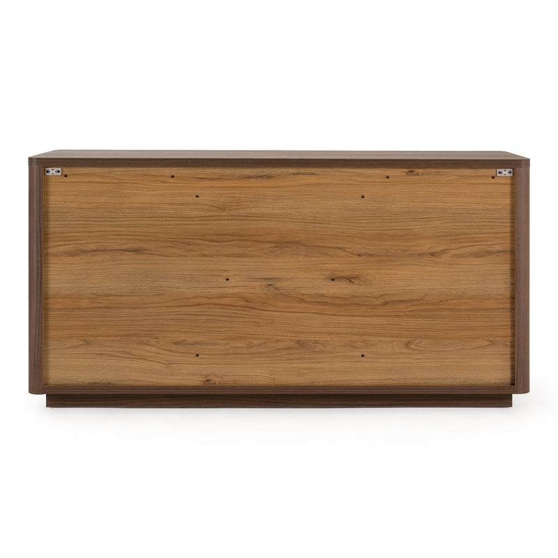 Roma - Modern Walnut + Gold File Cabinet — view 3