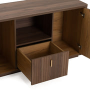 Roma - Modern Walnut + Gold File Cabinet — view 5