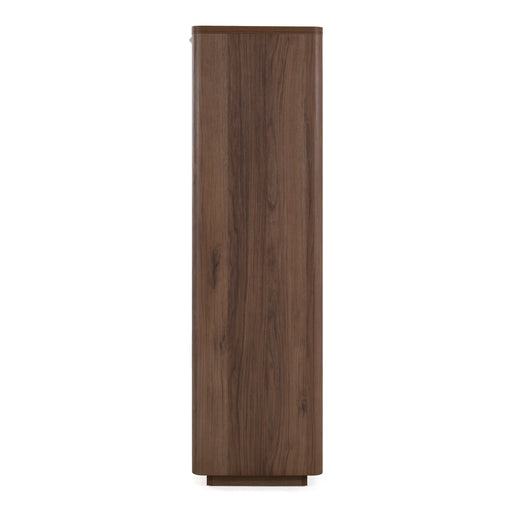 Roma - Modern Walnut + Gold Bookcase — view 2