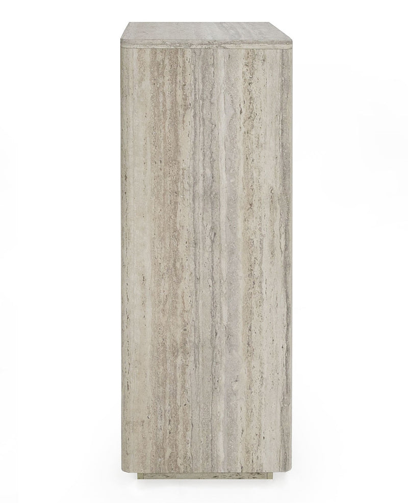 Roma - Modern Faux Travertine + Gold Chest — view 5