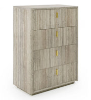 Roma - Modern Faux Travertine + Gold Chest — view 4