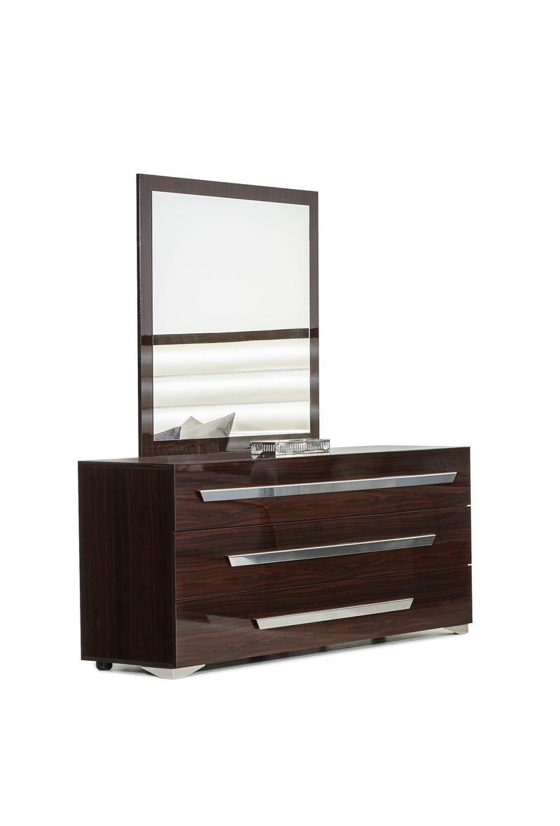 Romano Italian Modern Ebony Mirror — view 2