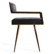 Rosario Modern Black & Rosegold Dining Chair — view 4