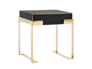 Rothsay - Modern Wenge + Gold Nightstand — view 2
