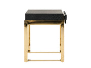 Rothsay - Modern Wenge + Gold Nightstand — view 3