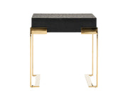 Rothsay - Modern Wenge + Gold Nightstand — view 4