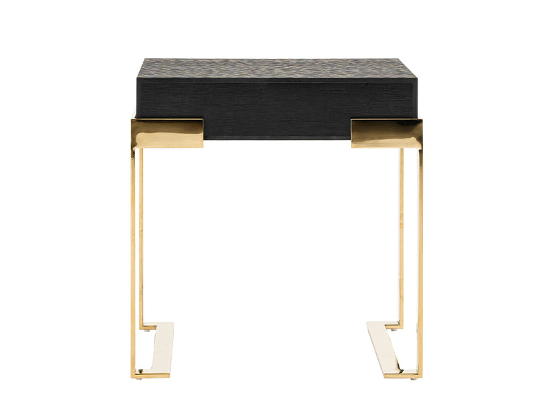 Rothsay - Modern Wenge + Gold Nightstand — view 4