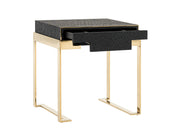 Rothsay - Modern Wenge + Gold Nightstand — view 5