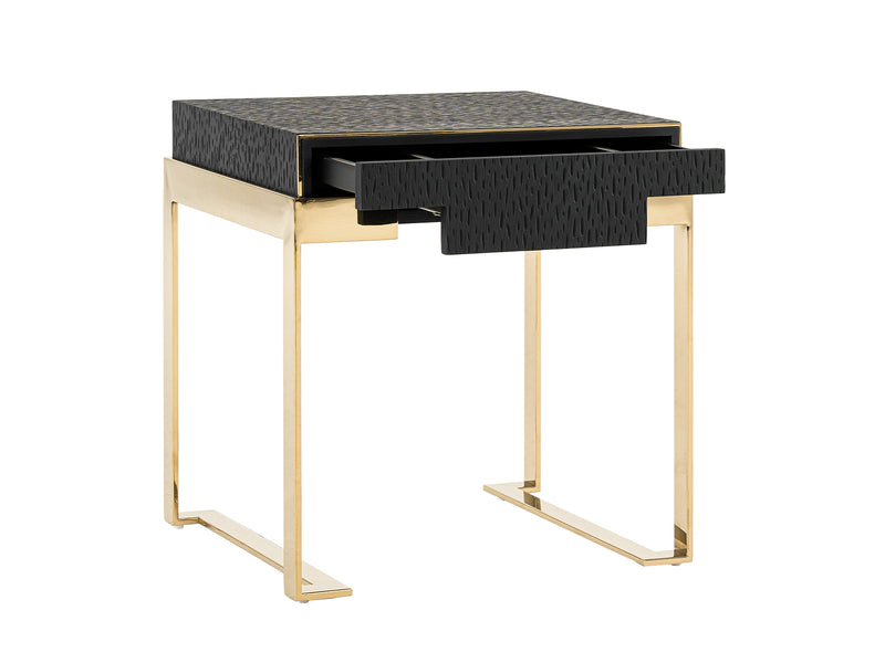 Rothsay - Modern Wenge + Gold Nightstand — view 5