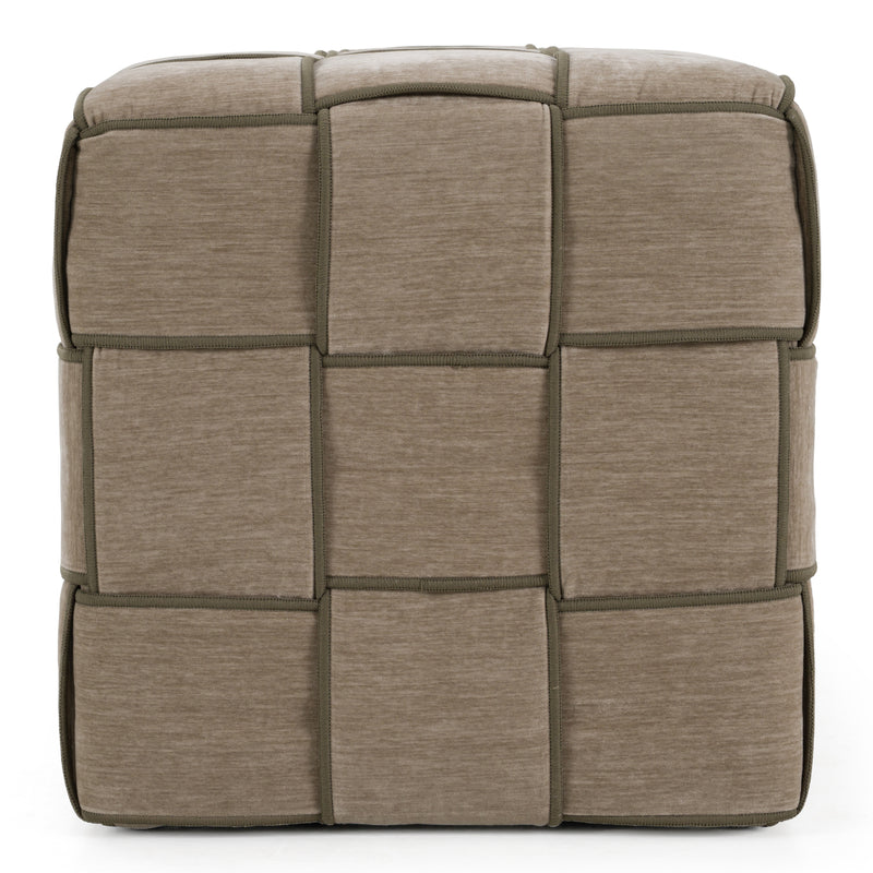 Rousey - Modern Taupe Fabric Bench — view 2