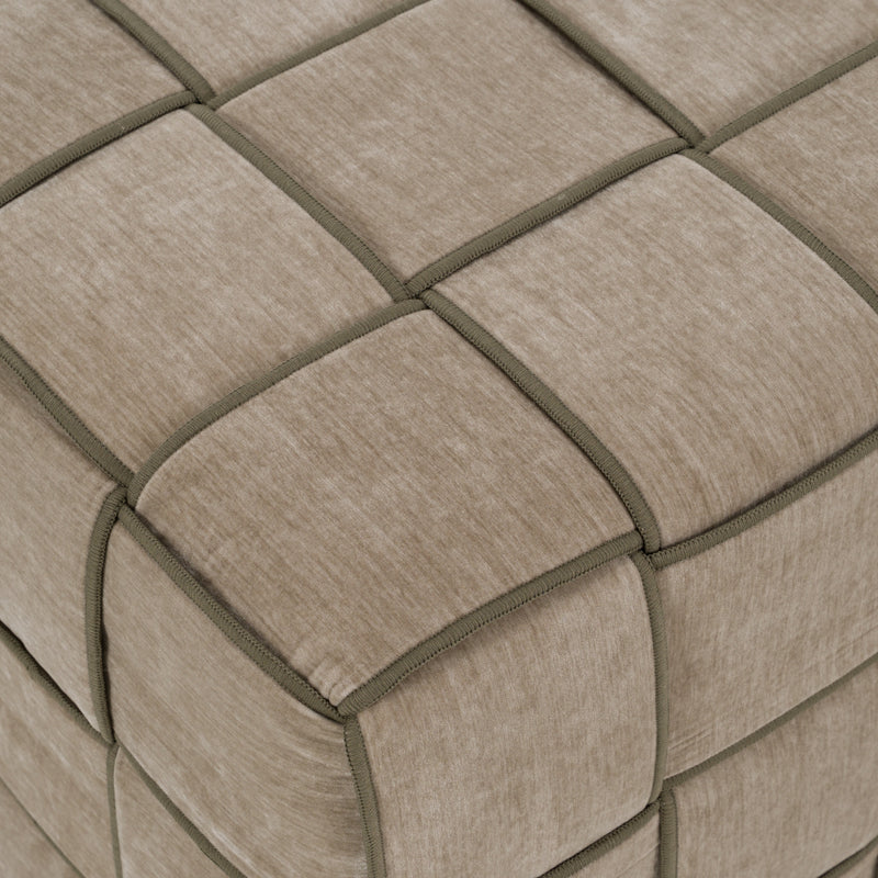 Rousey - Modern Taupe Fabric Bench — view 3