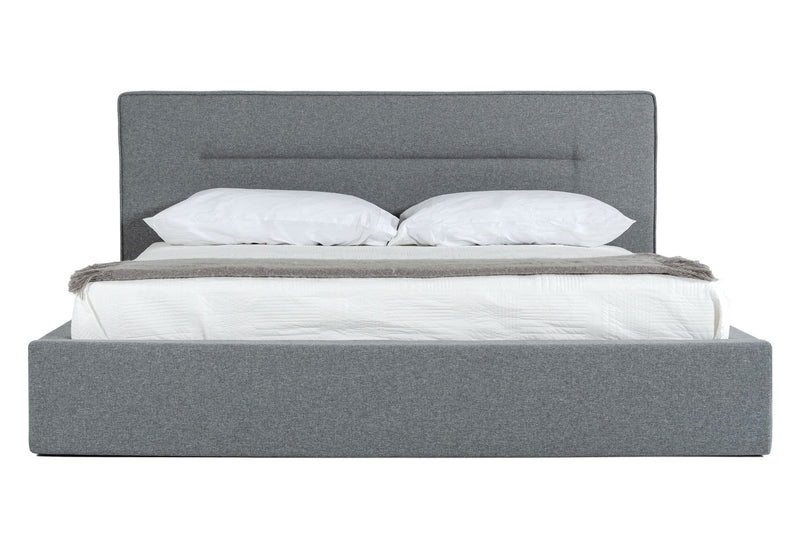 Juliana - Queen Italian Modern Dark Grey Upholstered Bed
