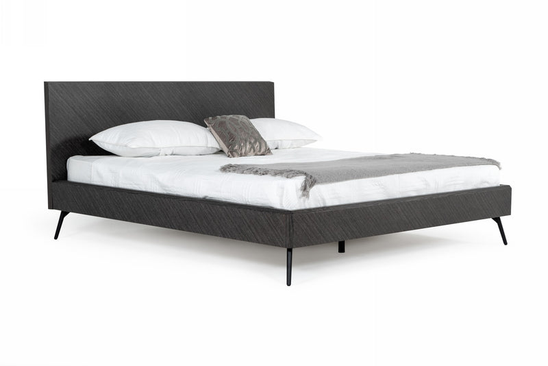Gaige - Queen Modern Grey Elm Bed