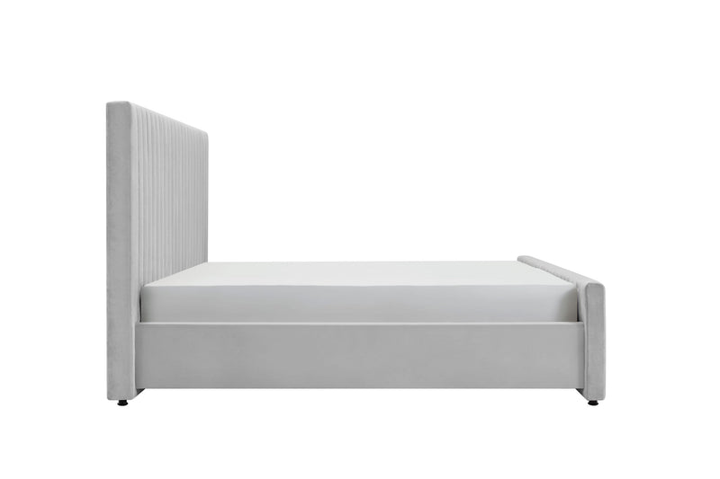 Beverly - Modern Grey Velvet Bed