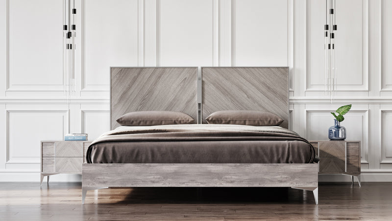 Alexa Italian Modern Grey Bed