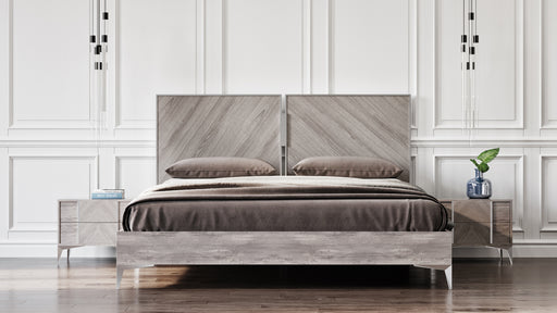 Alexa Italian Modern Grey Bed