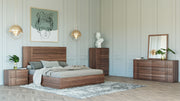 Asus - Italian Modern Walnut Bedroom Set — view 3