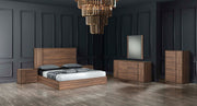 Asus - Italian Modern Walnut Bedroom Set — view 5