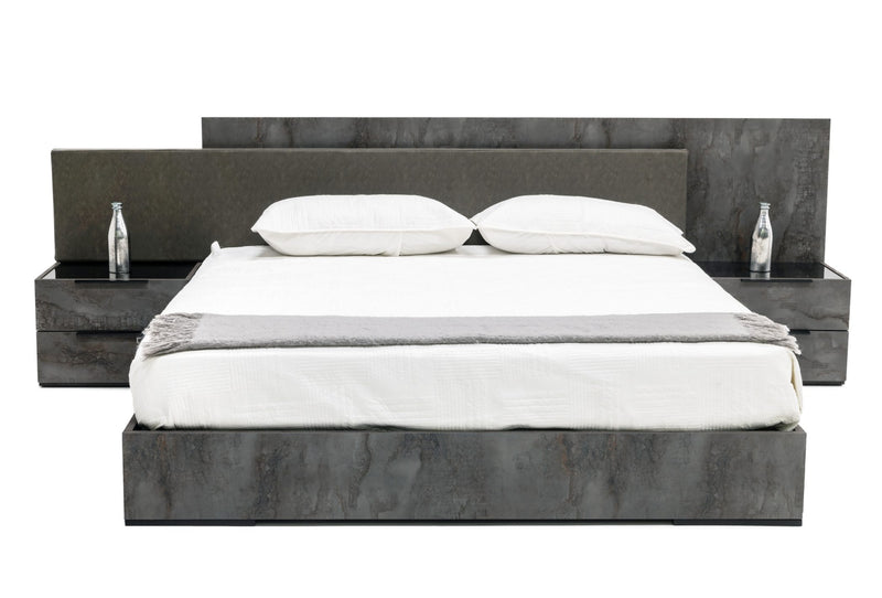 Ferrara - Modern Volcano Oxide Grey 4-Piece Bedroom Set — view 2