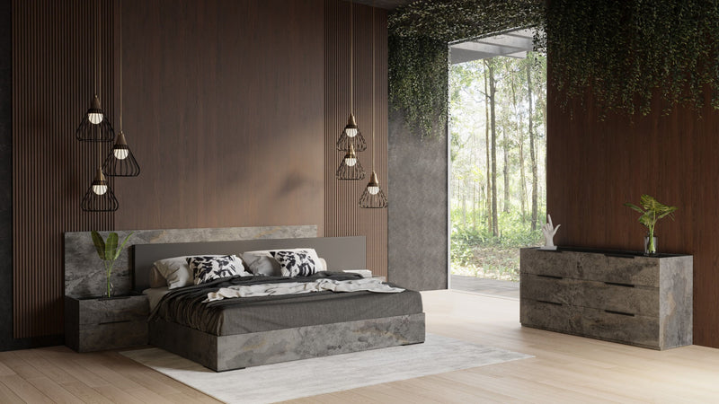 Ferrara - Modern Volcano Oxide Grey 4-Piece Bedroom Set — view 4